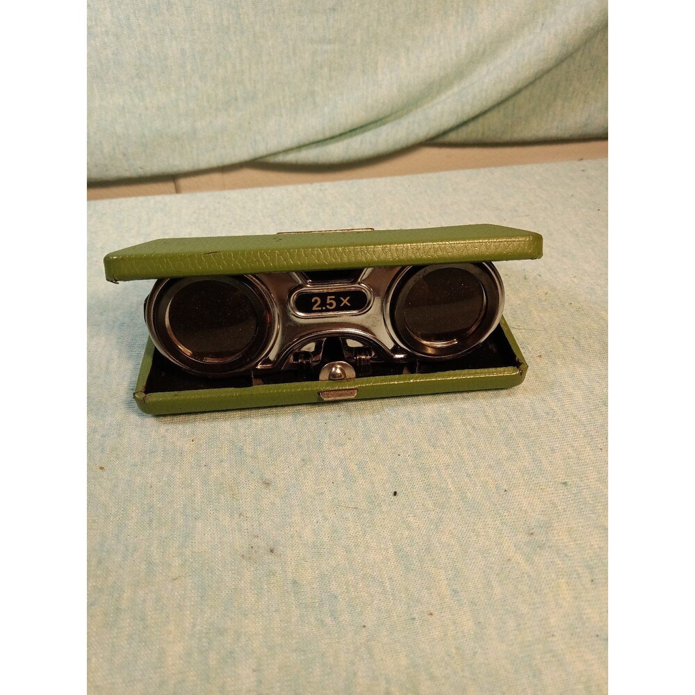 Vintage Pockette Folding Sport Glass w Original Box 2.5X Fixed Focus Opera Glass